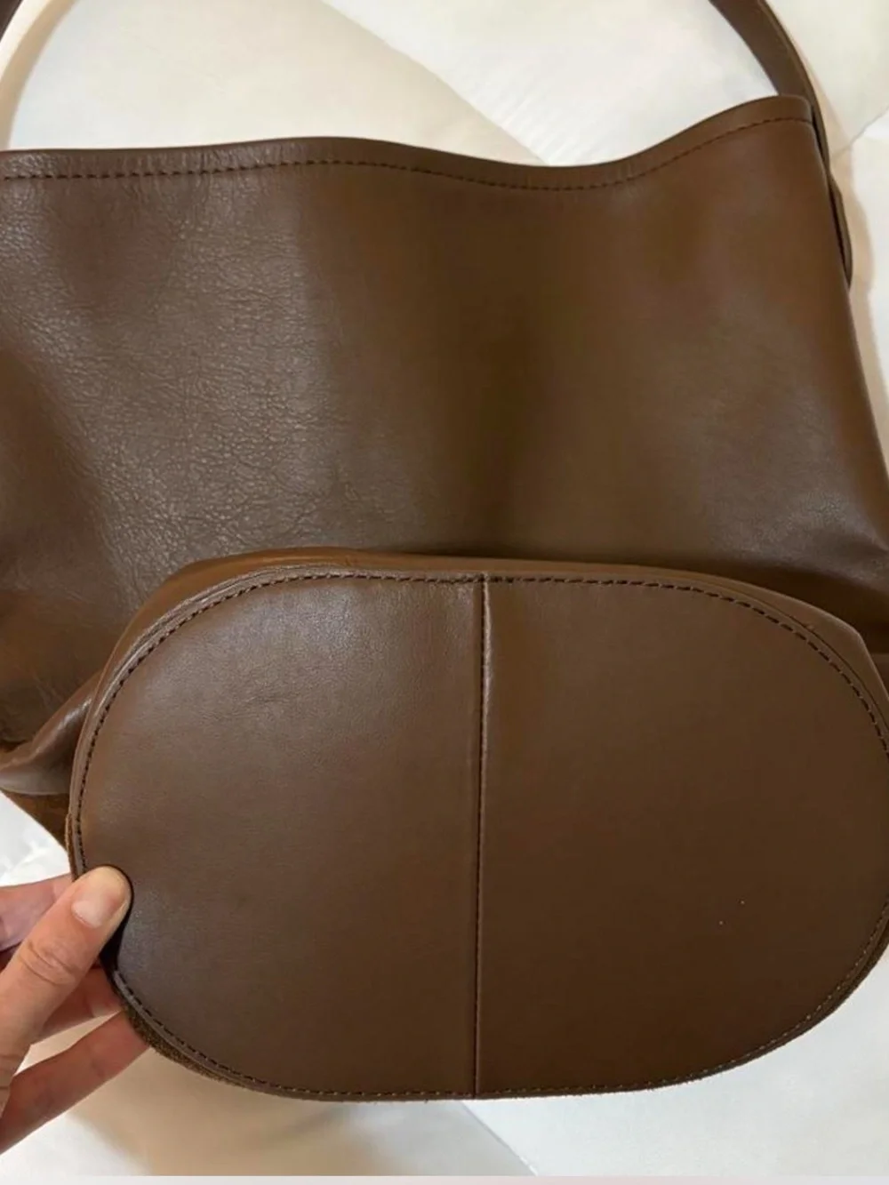 J. Crew Brown Suede Bucket Shoulder Bag